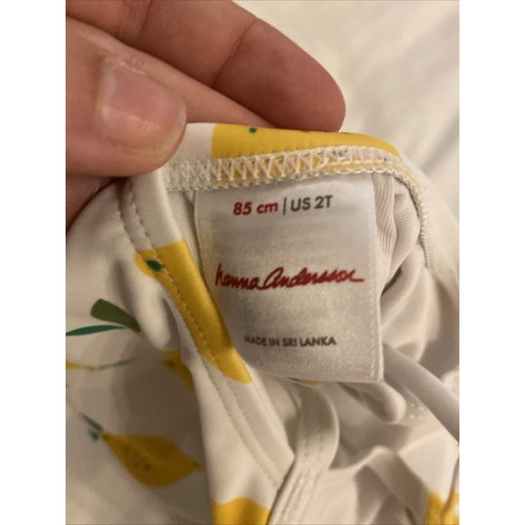 Hanna Andersson 85 Swimsuit Girls Swim Bathing Suit 1 Piece Lemons 2t - Picture 3 of 3